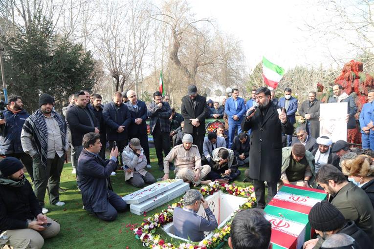 مراسم تشییع و تدفین شهید گمنام در سازمان ملی استاندارد ایران برگزار شد